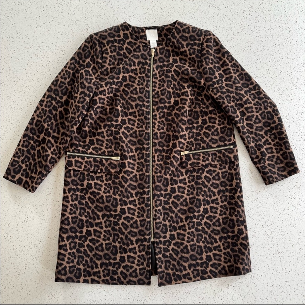 H&M Leopard Print Blazer Coat